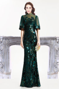 rochie de seara verde inchis rochie soacra mama miresei paiete 2018 sposa 1