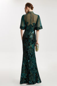 rochie de seara verde inchis rochie soacra mama miresei paiete 2018 t